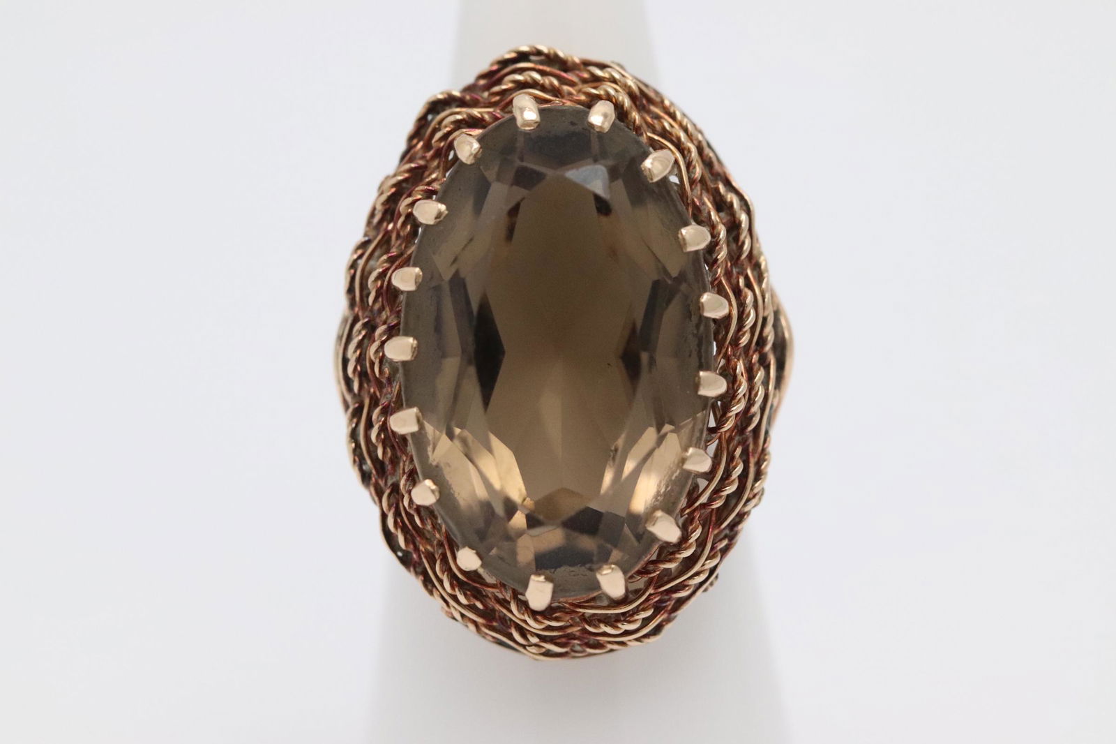 Victorian 14K rose gold ring set with citrine (1 of 9)