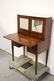 Antique French mahogany folding top desk/ cabinet - 5