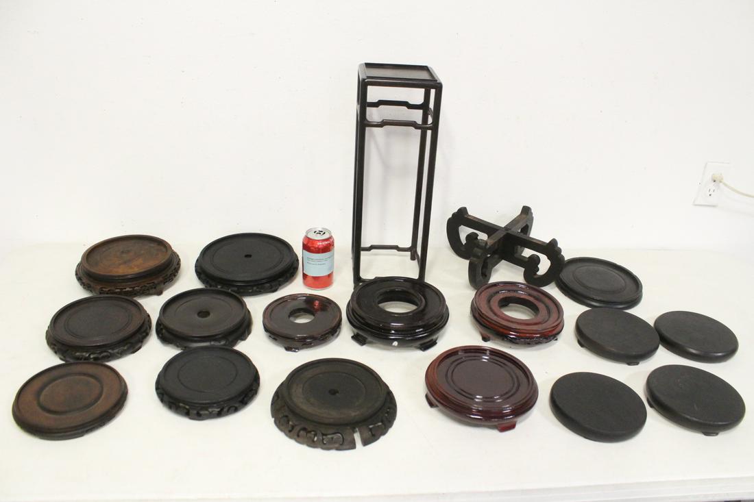 Lot of Chinese large wood stands (1 of 9)