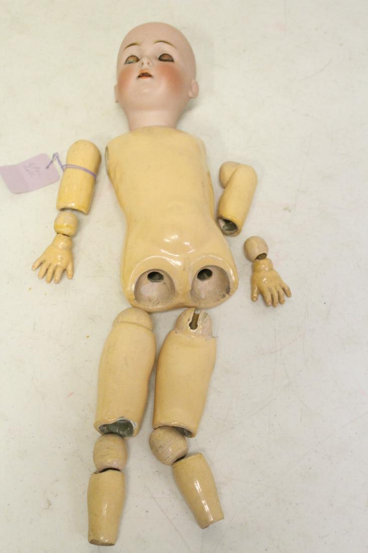 Antique German bisque head doll, ~18" (1 of 9)