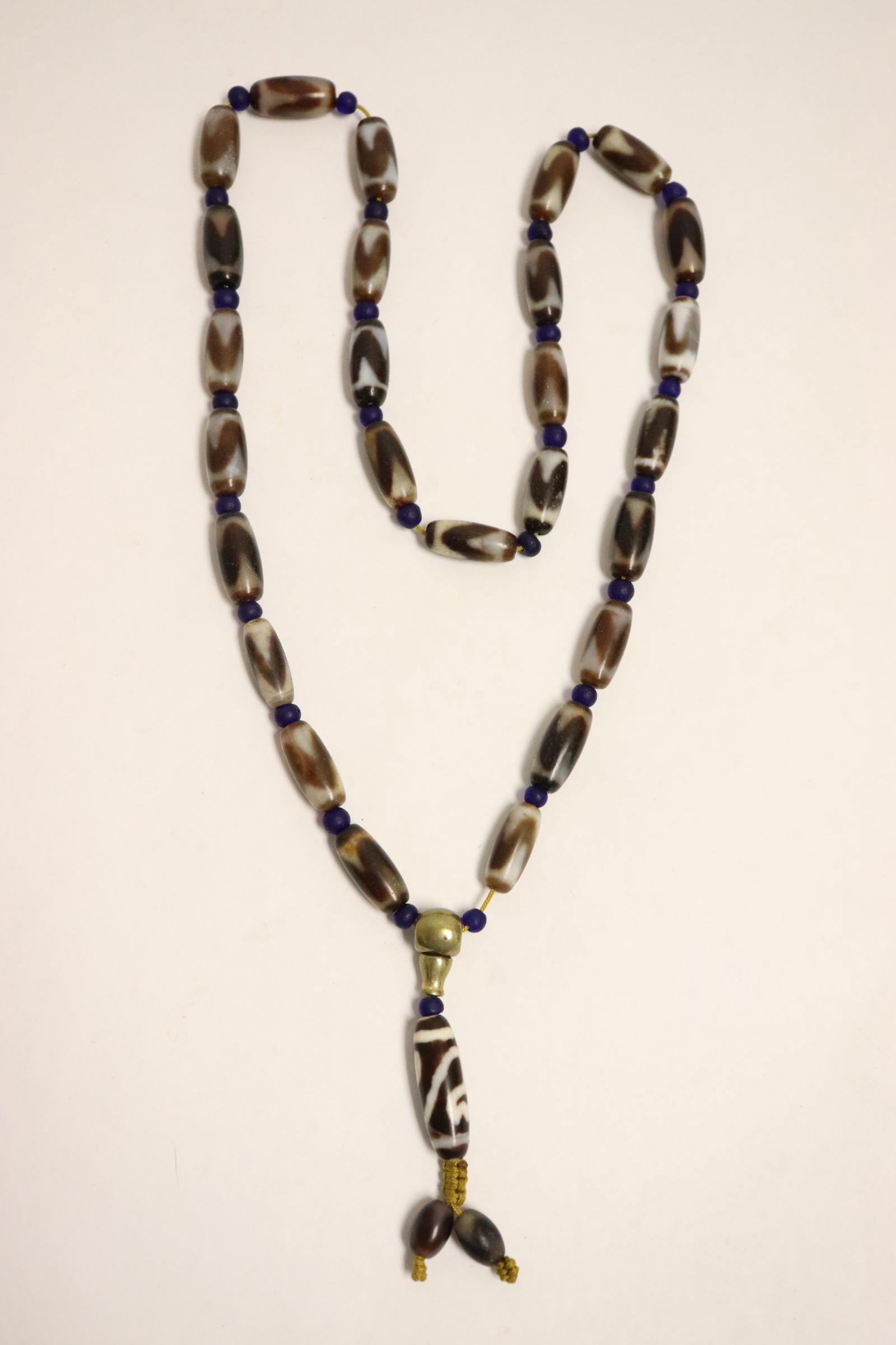 Necklace with dzi bead style beads (1 of 10)