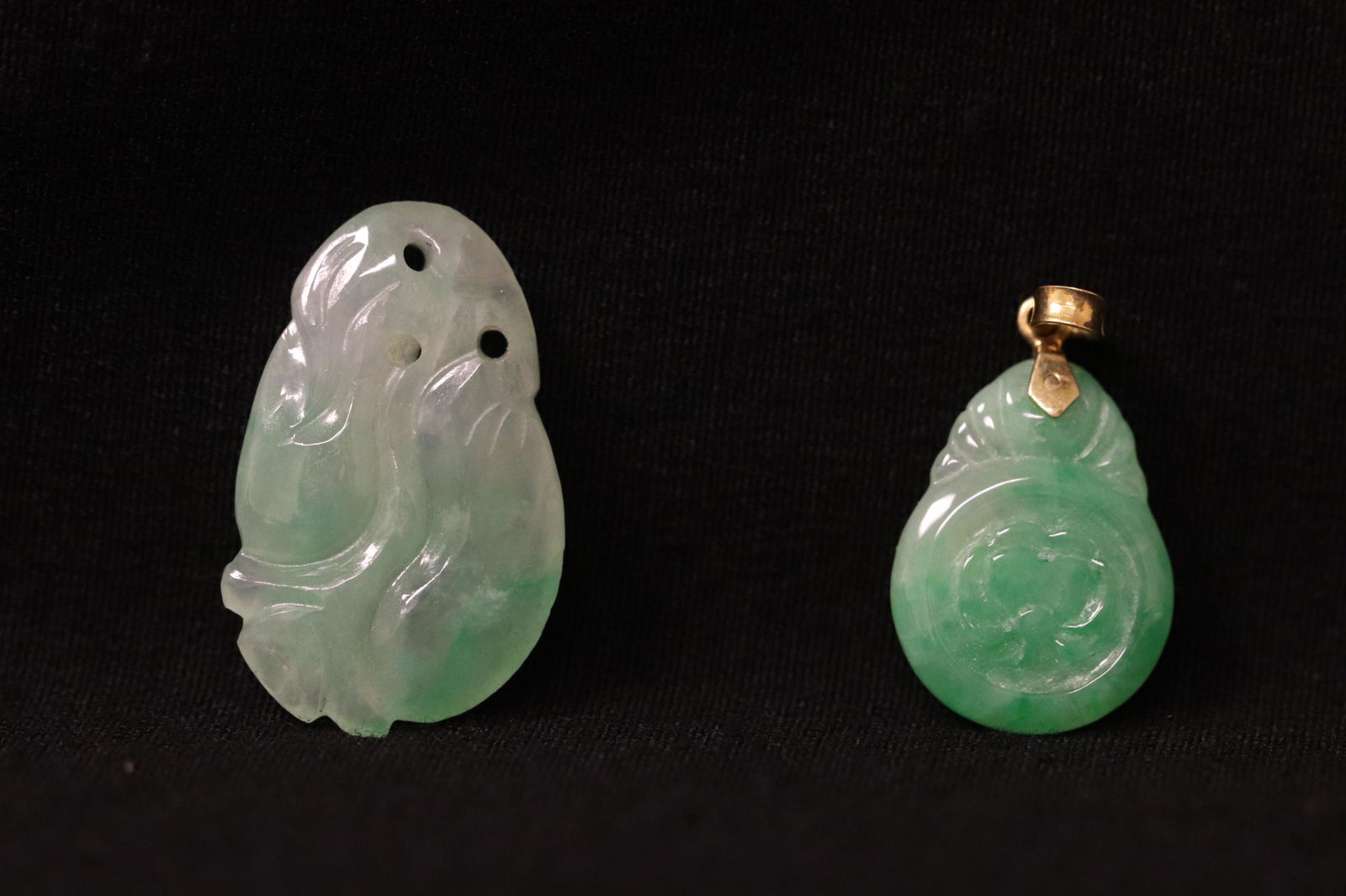 2 natural apple green jadeite pendant (1 of 9)
