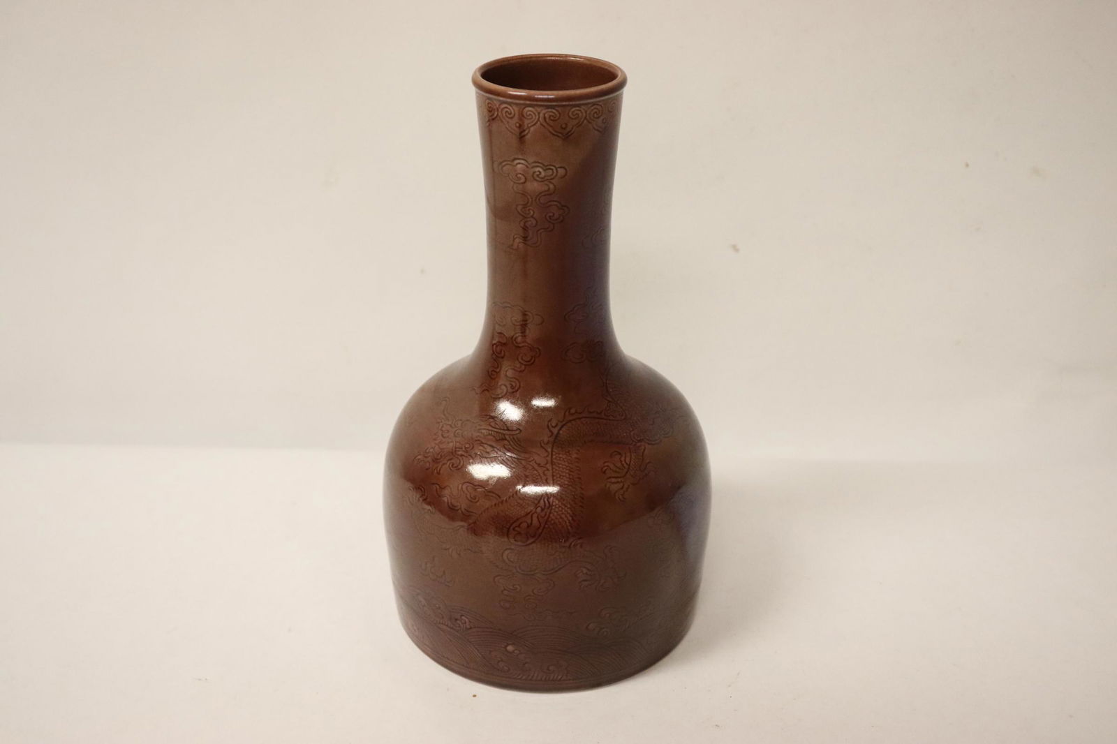 Chinese brown glazed porcelain vase (1 of 9)