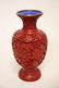 A cinnabar vase, & misc. Chinese porcelain pieces - 4