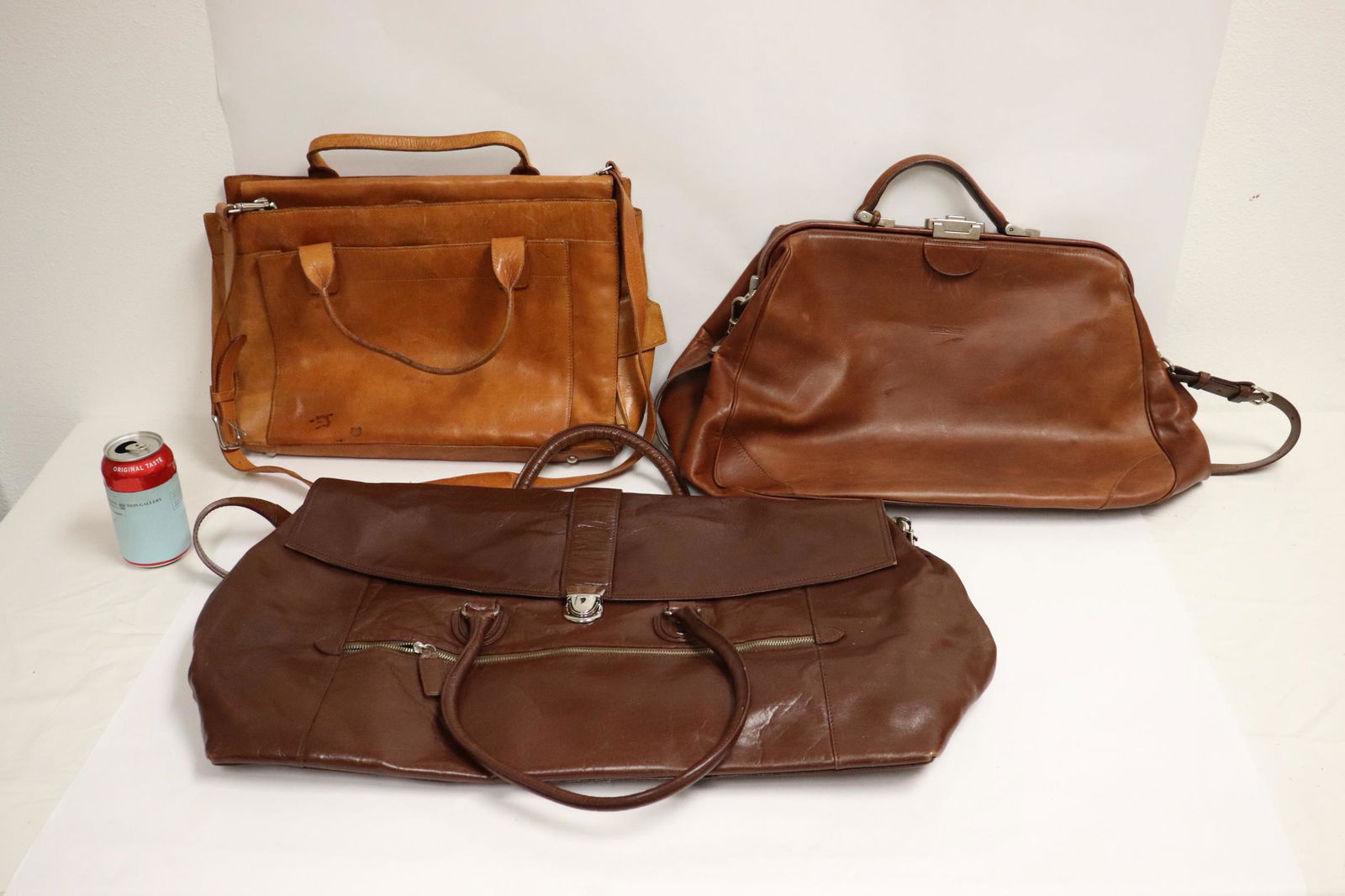 3 fine vintage leather document bags (1 of 10)