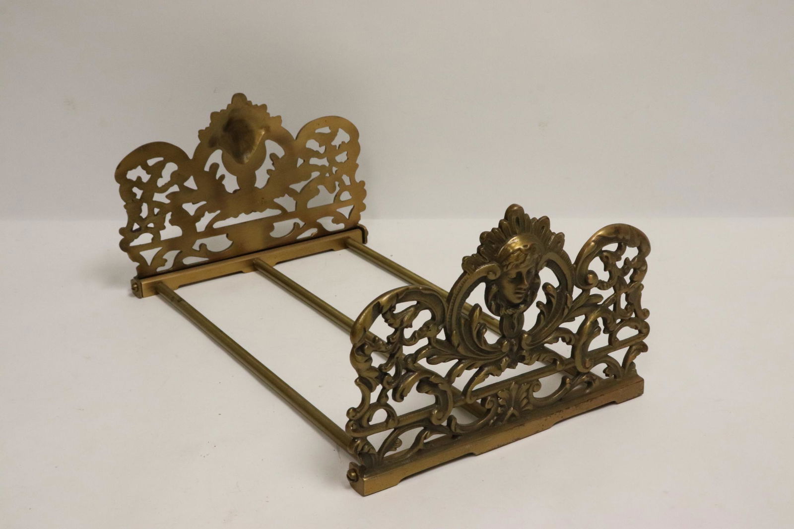 A very fancy antique bronze bookend (1 of 10)