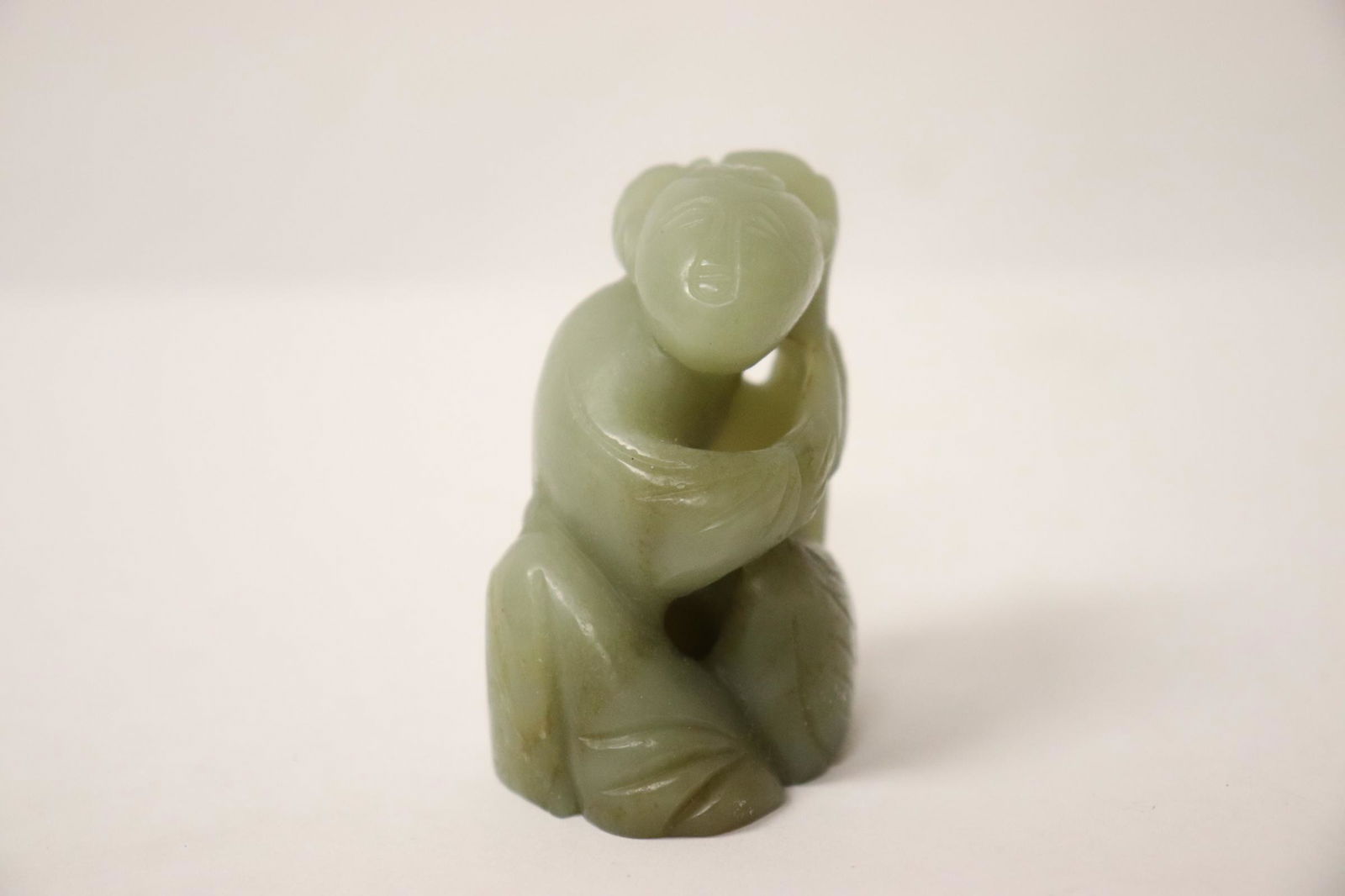 Celadon jade carved figure (1 of 11)