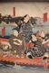 Framed vintage Japanese w/b print by Toyokuni III - 2