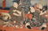 Framed vintage Japanese w/b print by Toyokuni III - 3
