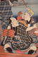 Framed vintage Japanese w/b print by Toyokuni III - 6
