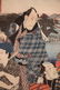 Framed vintage Japanese w/b print by Toyokuni III - 7