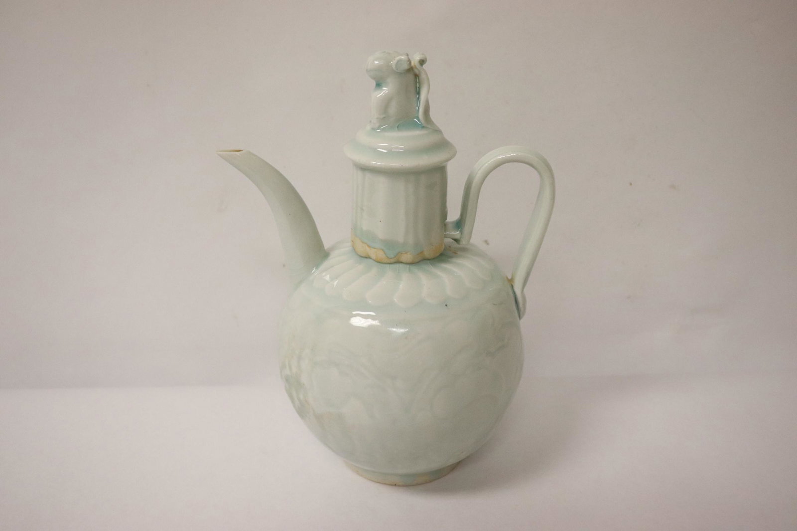Chinese Song style sky blue porcelain wine server: Chinese Song style sky blue porcelain wine server, 8"Hx6"x4.7"