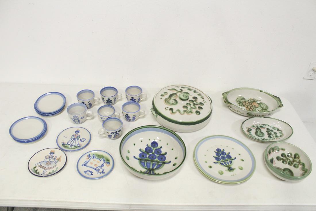 Lot of pottery pieces by M. A. Hadley: Lot of pottery pieces by M. A. Hadley, 22 pieces