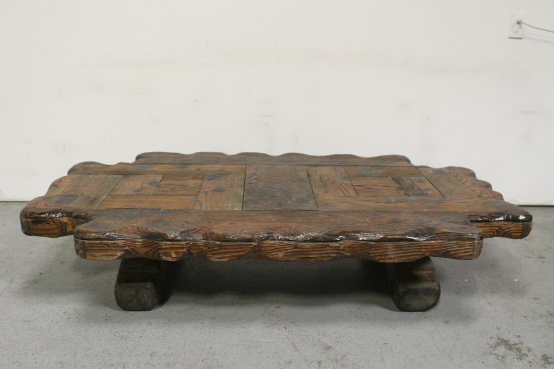 An interesting wood coffee table: An interesting wood coffee table, 13.4"Hx65.5"x35.5"