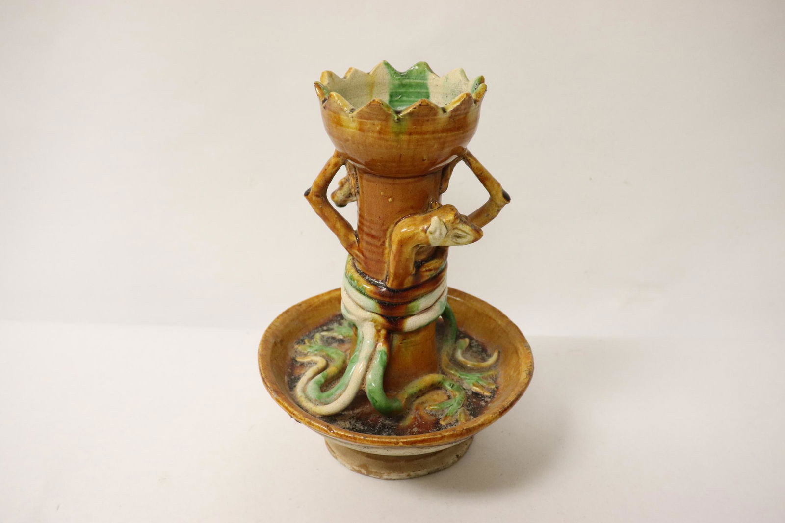 Chinese sancai style candle holder (1 of 10)