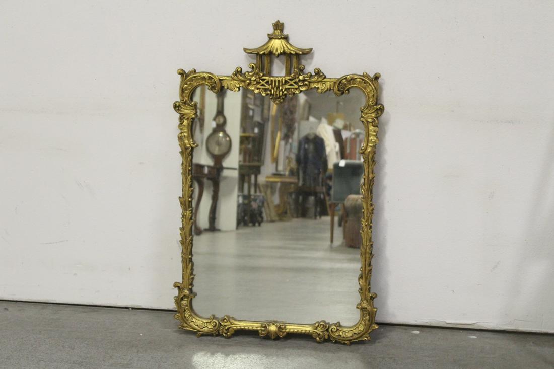 A gilt wood Chinese chippendale style mirror (1 of 10)