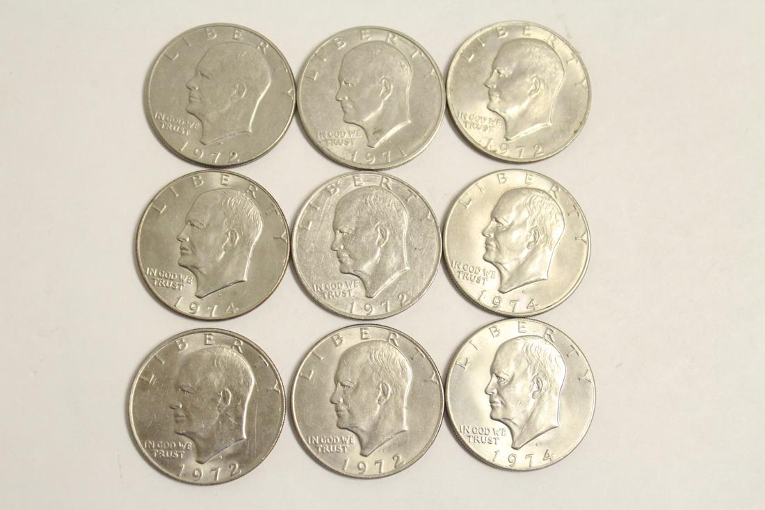 9 Eisenhower dollars (1 of 9)