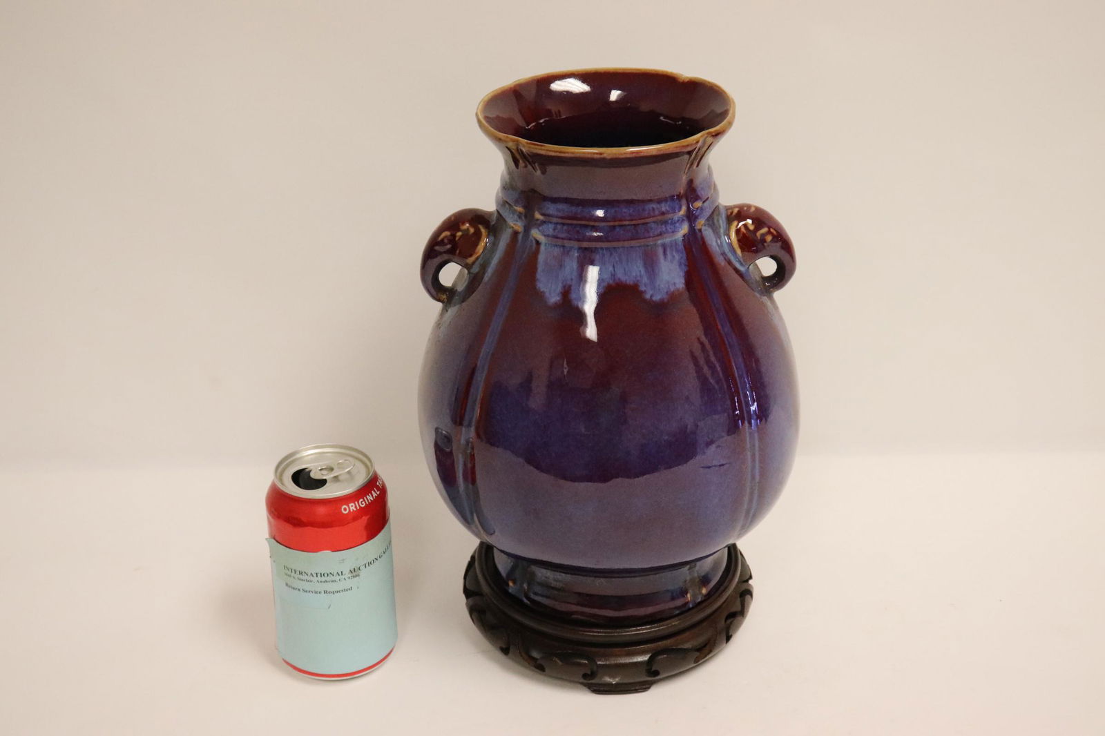 Chinese large red glazed porcelain vase (1 of 10)