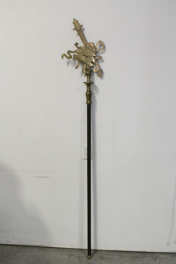 Rare Chinese antique parade procession post (1 of 10)