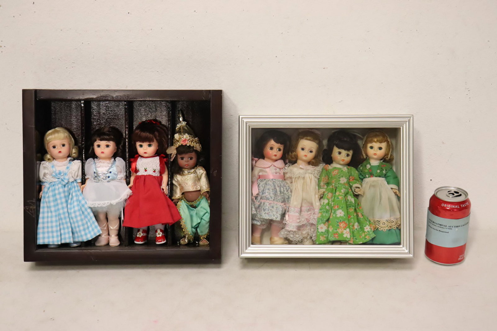 8 Madame Alexander dolls in 2 shadow boxes (1 of 10)