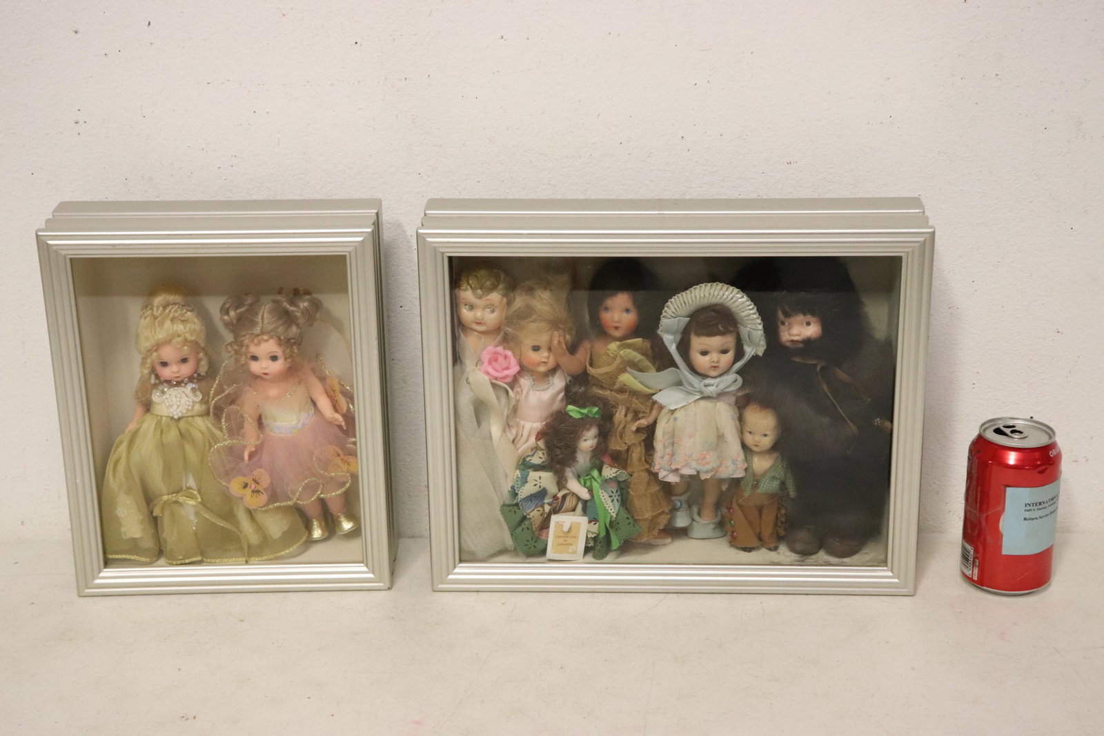 2 shadow boxes w/ dolls (1 of 11)