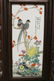 Pr Chinese rosewood framed panels w/ porcelain plaques - 6