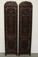 Pr Chinese rosewood framed panels w/ porcelain plaques - 7