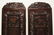 Pr Chinese rosewood framed panels w/ porcelain plaques - 8