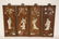 4 Chinese vintage rosewood panels w/ MOP inlaid