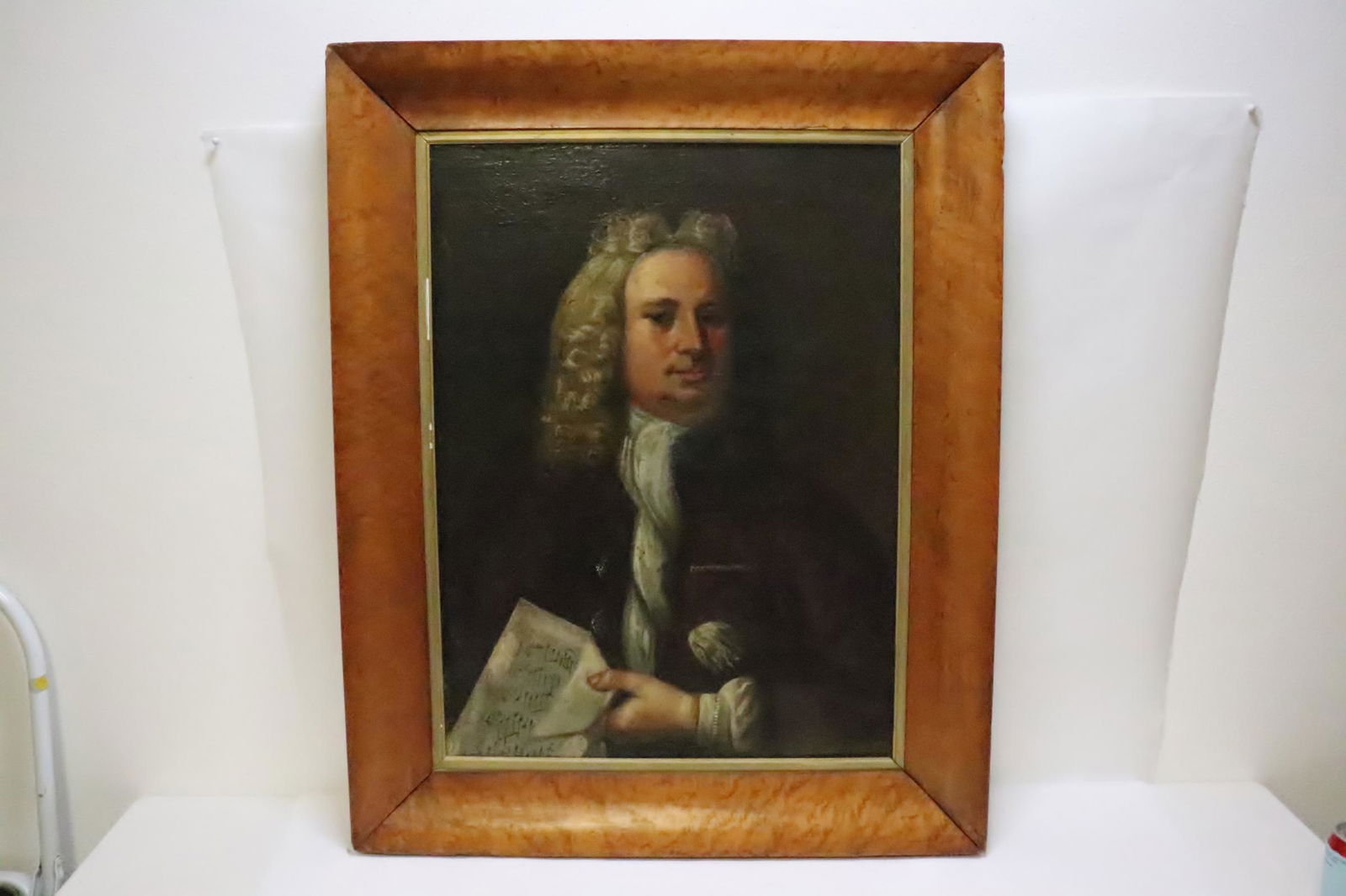 An 18th/19th c. o/c painting with burl walnut frame (1 of 9)