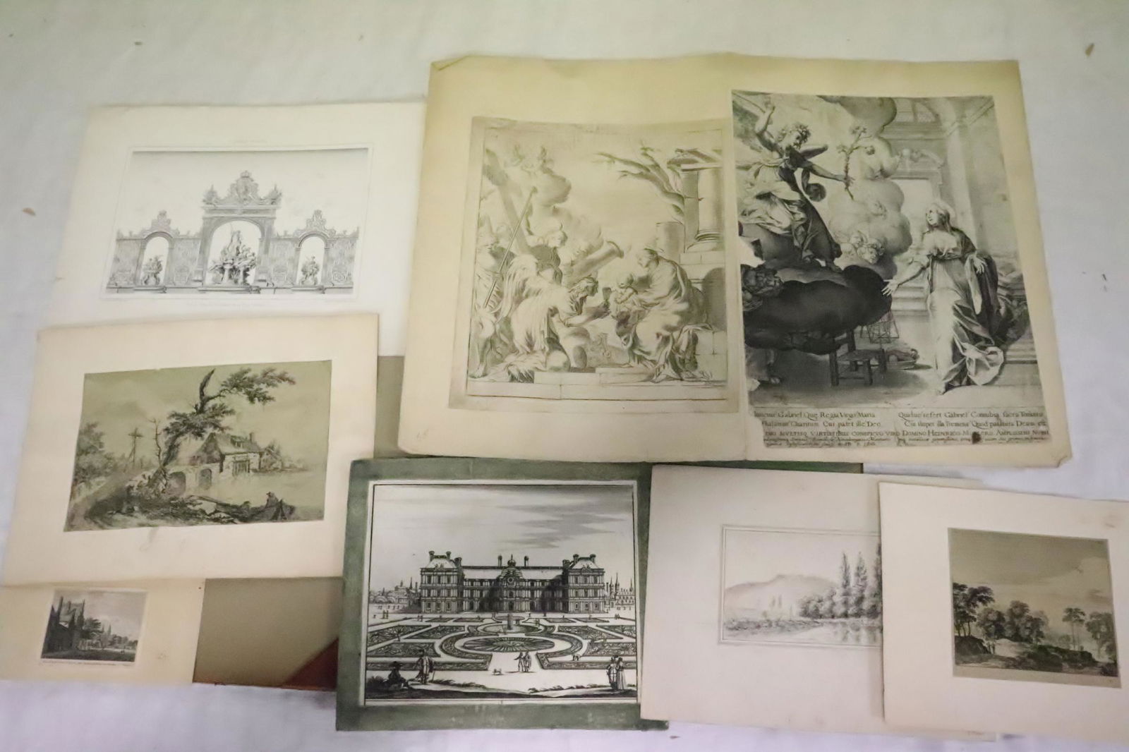 Lot of antique etchings, prints (1 of 10)