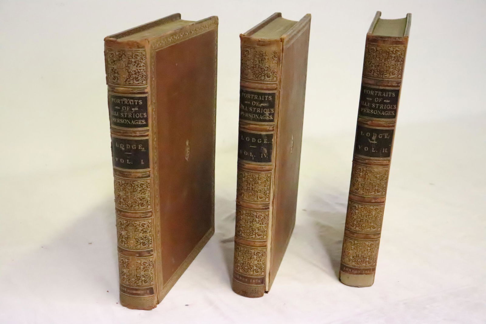 3 leather bound large books with gilt edge, c1821 (1 of 20)