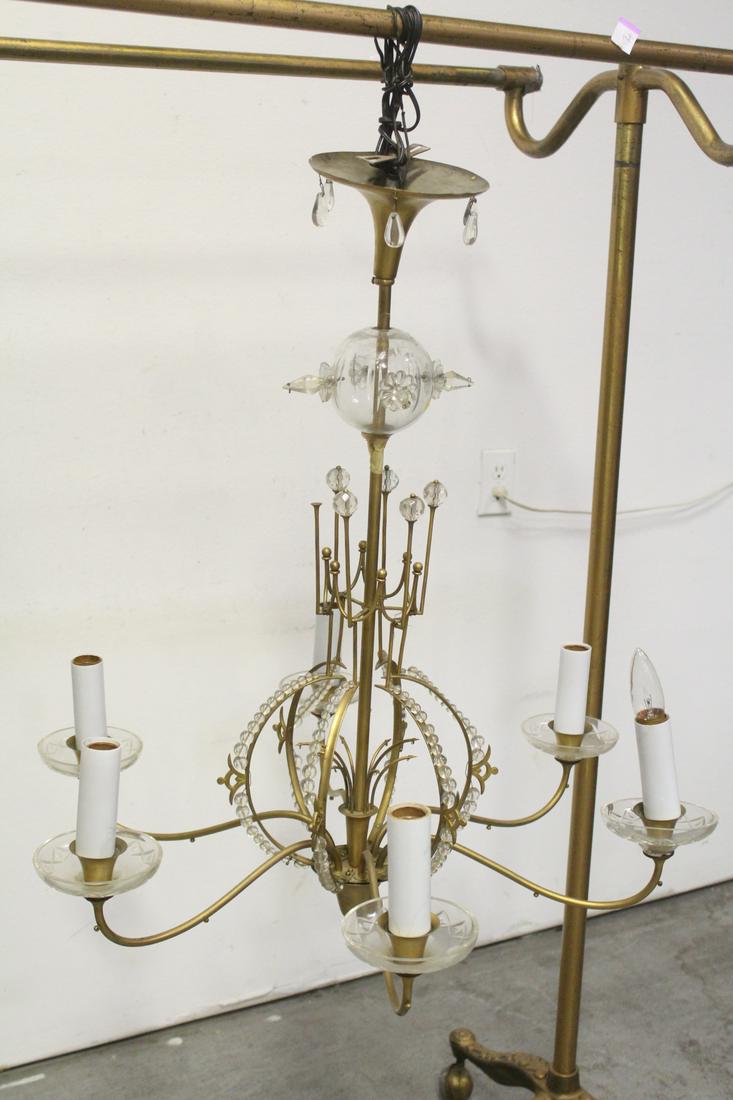 French antique bronze/ brass 6-light chandelier (1 of 11)