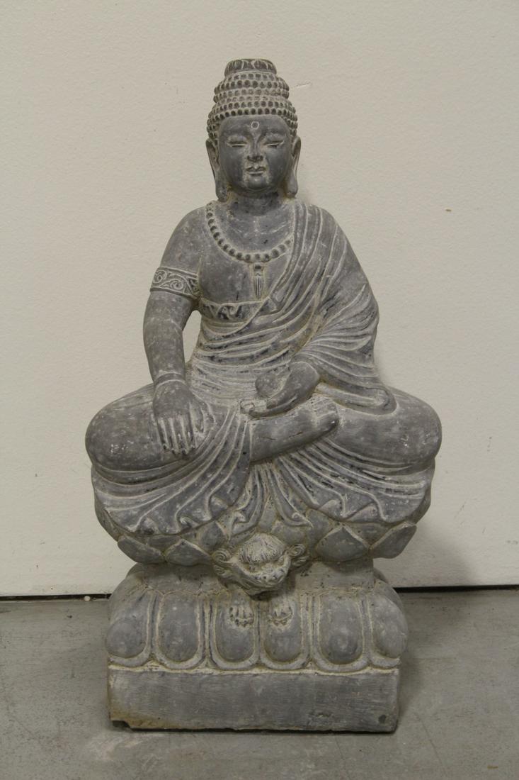 Chinese 19th/20th century stone carved deity (1 of 10)