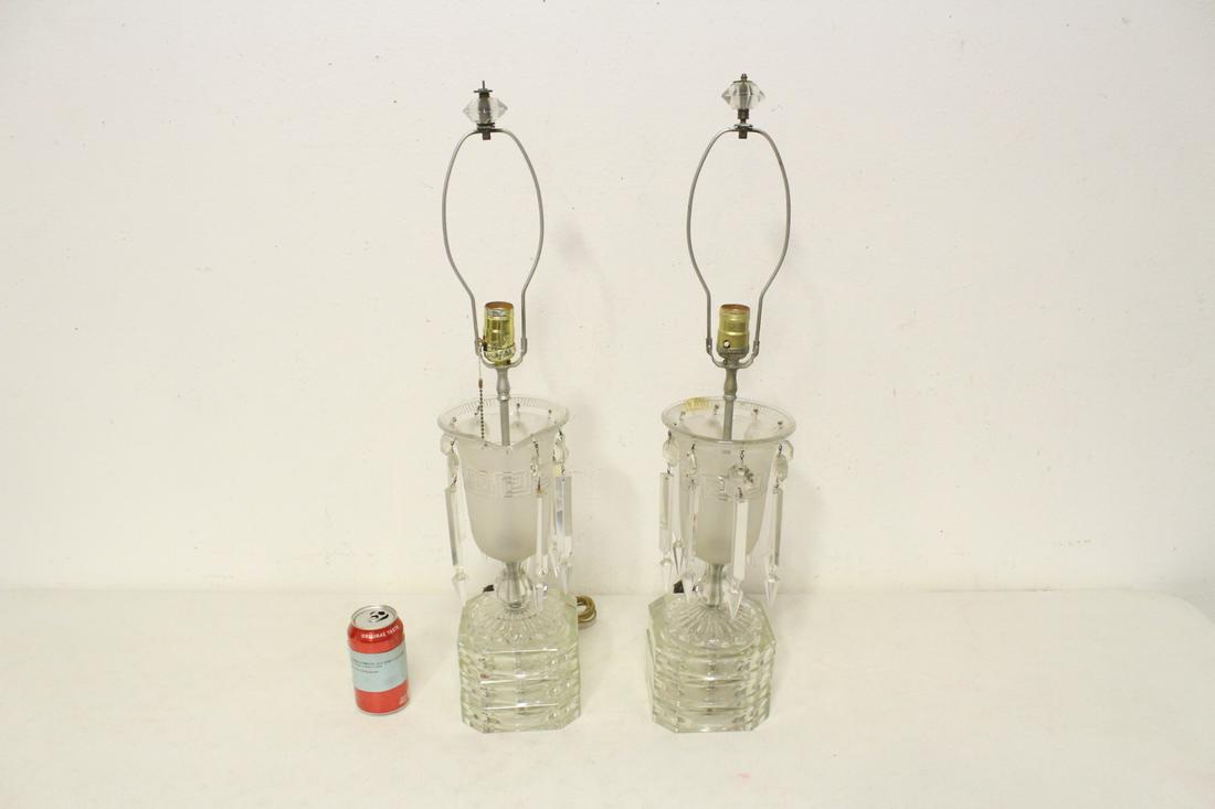 Pair crystal compote, made as lamps (1 of 10)