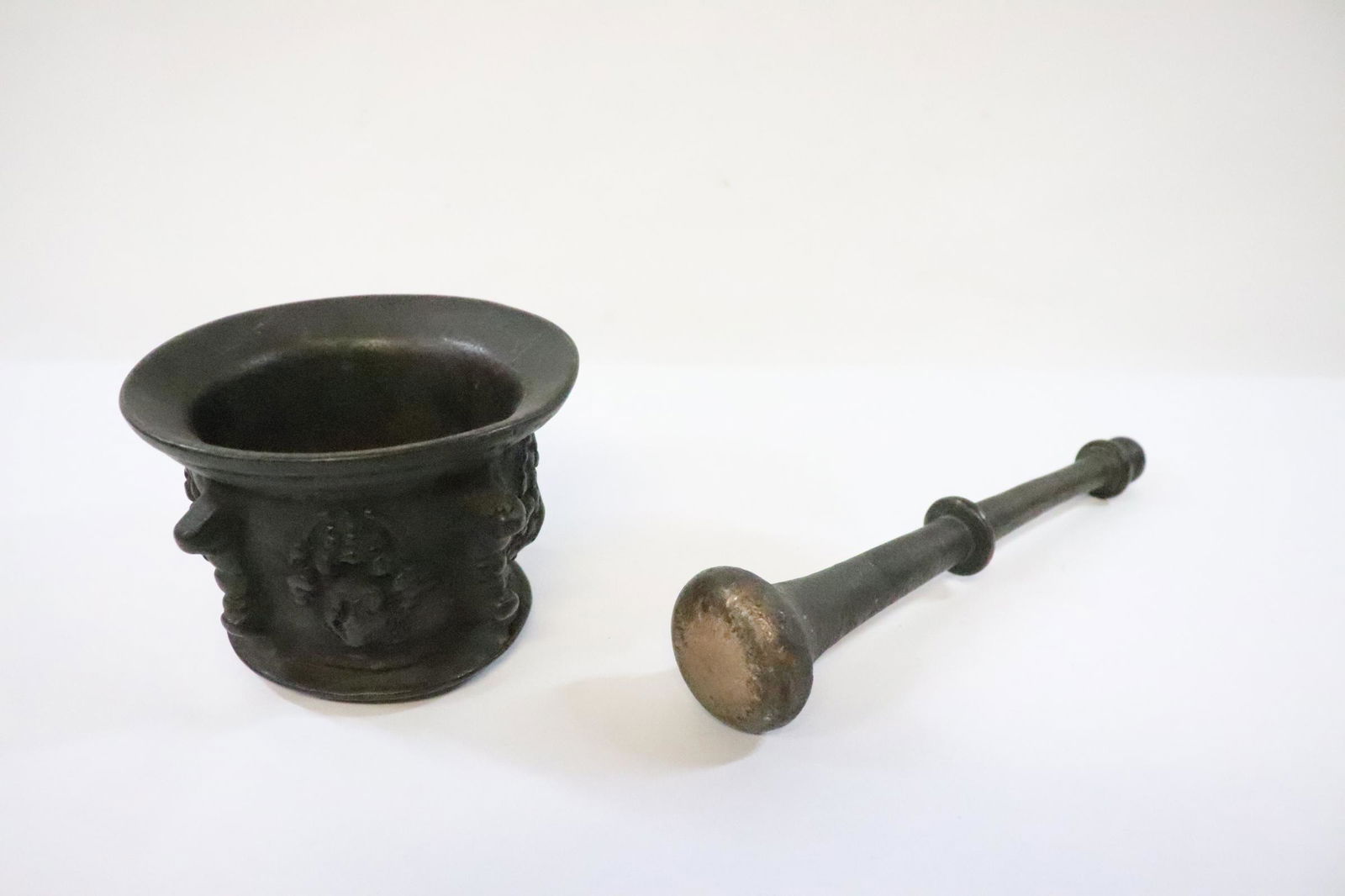 Antique bronze mortar pestle set (1 of 10)