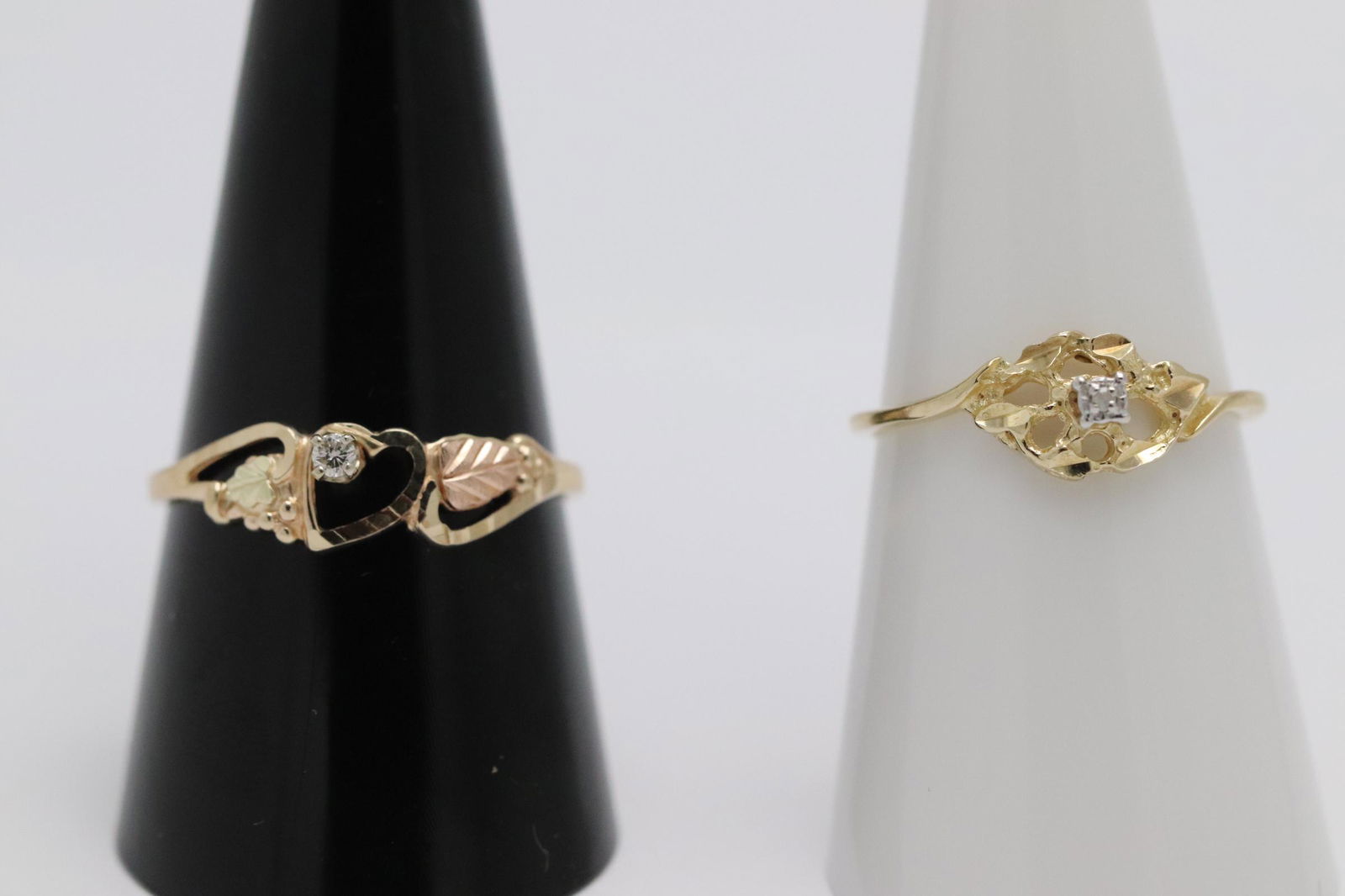 Two 10K Y/G small diamond rings (1 of 12)