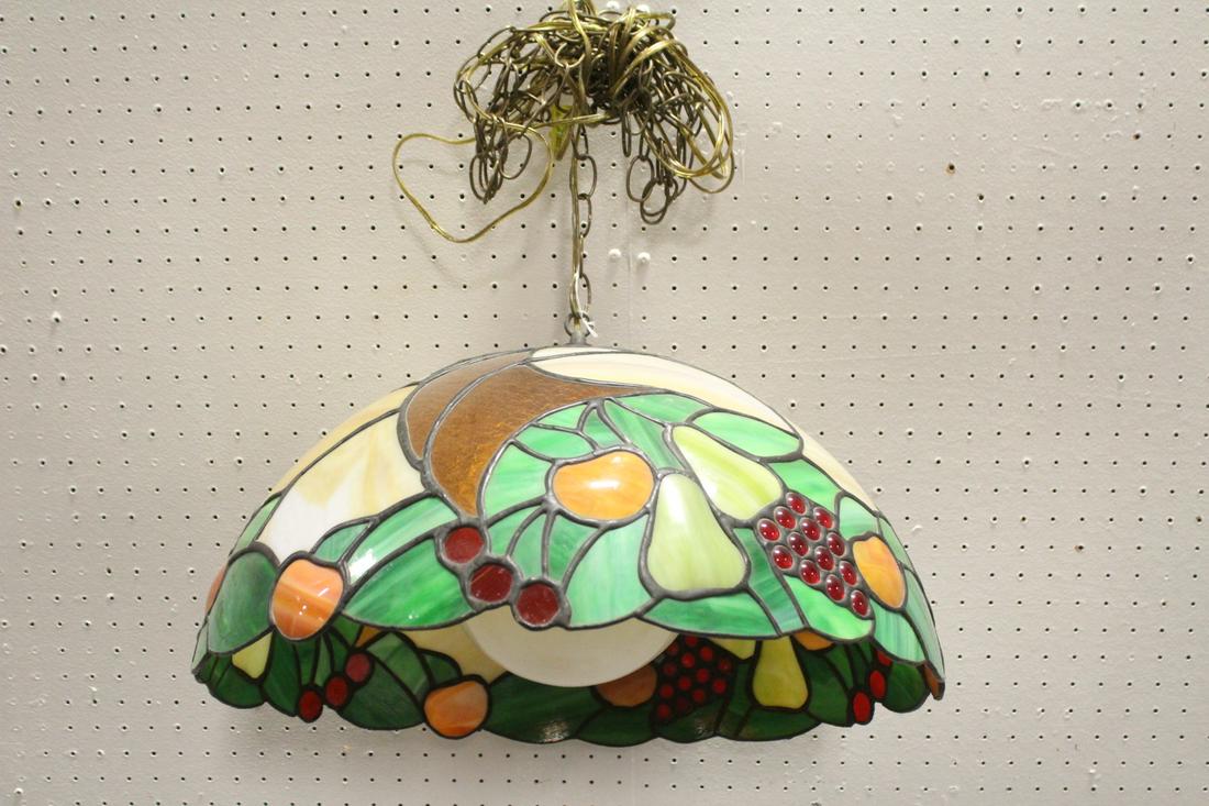 Lead glass ceiling light: Lead glass ceiling light, 11.75"Hx20.5"dia