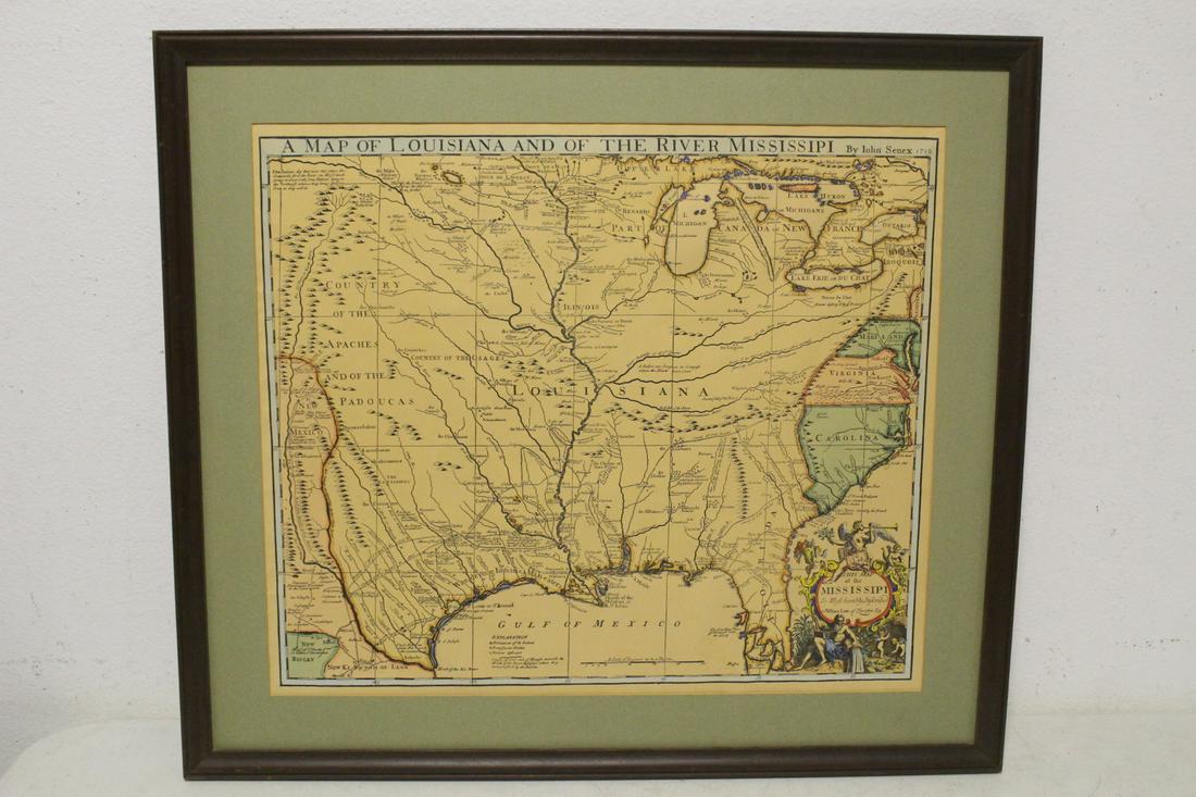 Vintage map of Louisiana and river of Mississippi (1 of 10)