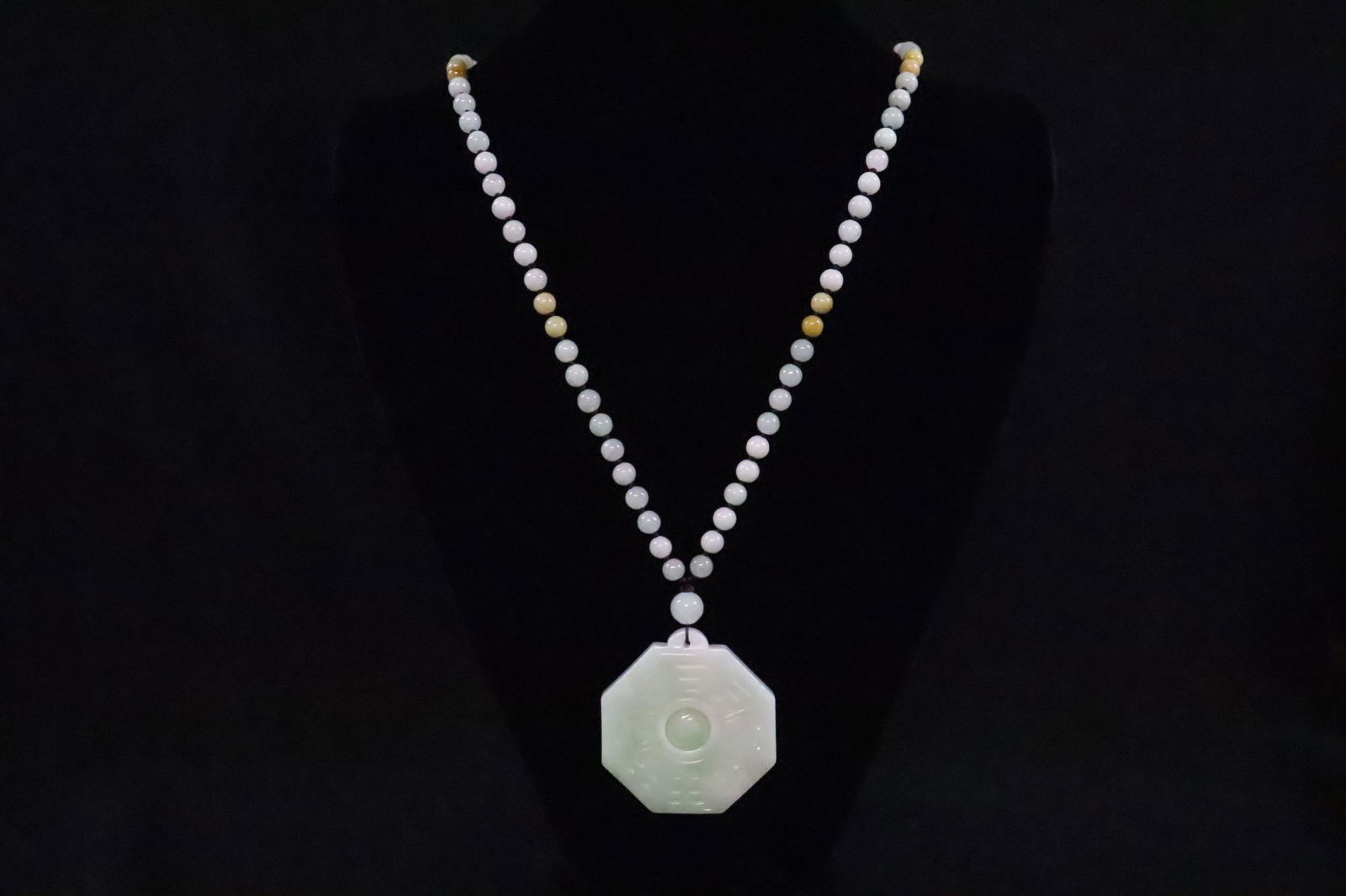 jadeite pendant with jadeite like bead necklace (1 of 10)