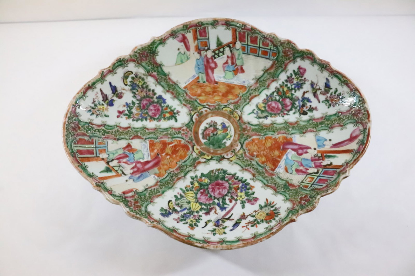 Antique Chinese rose canton platter (1 of 10)
