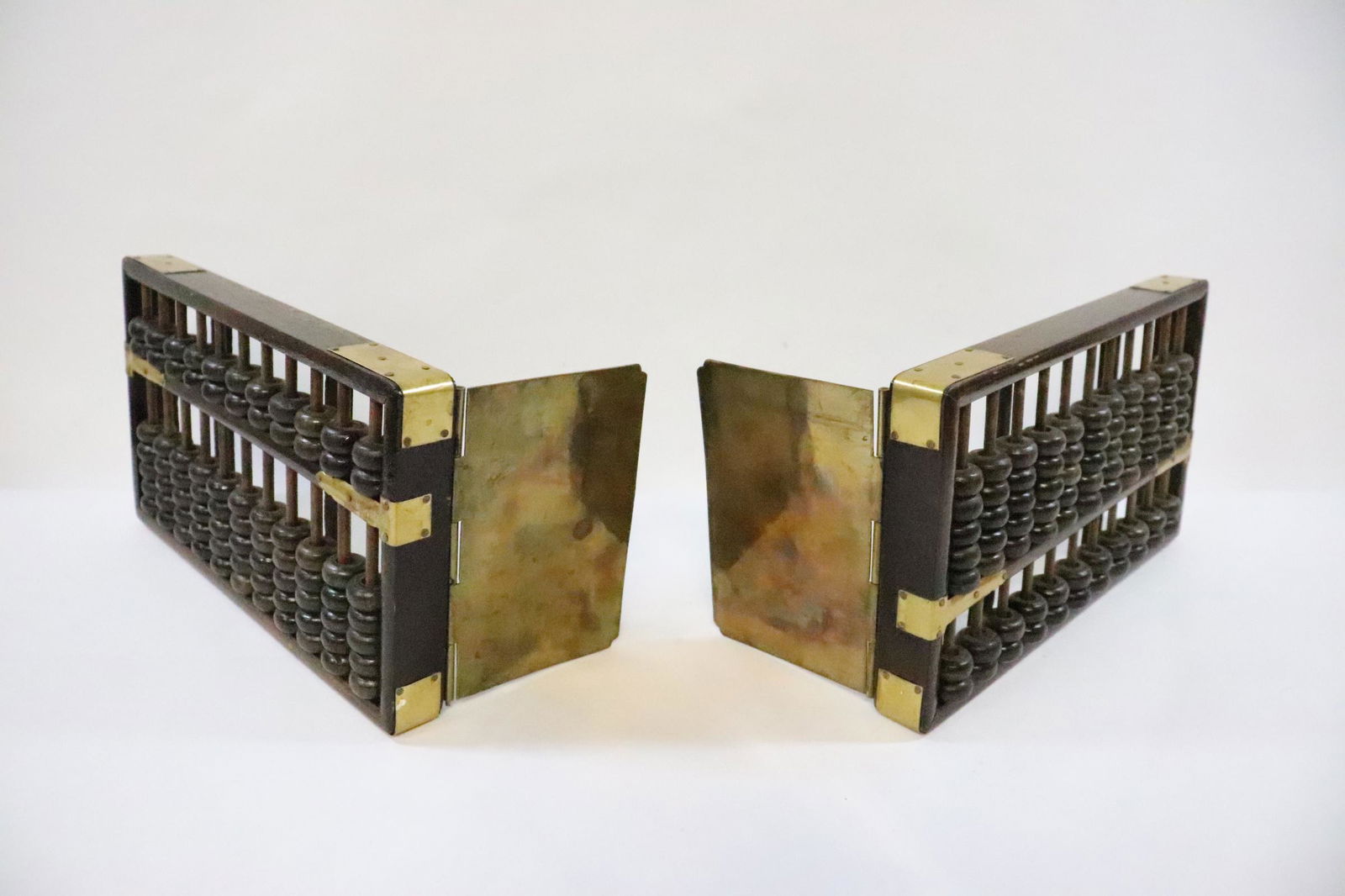 Pair vintage Chinese abacus made as bookends (1 of 10)