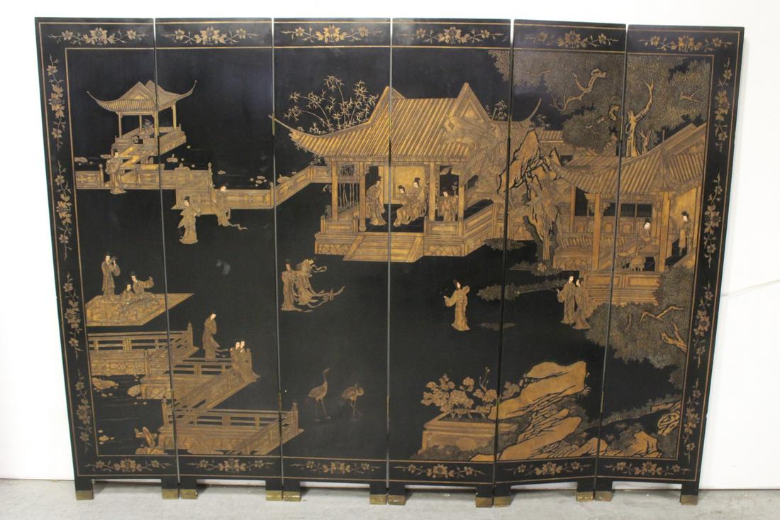 Beautiful Chinese 6-panel coromandel screen (1 of 13)