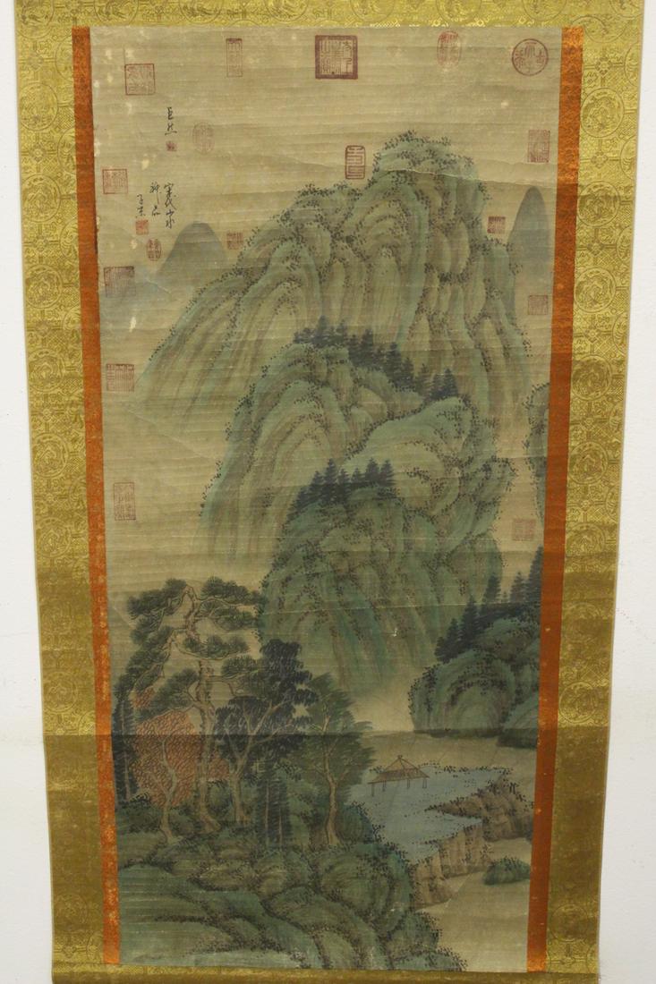 Chinese watercolor enhanced print scroll (1 of 10)