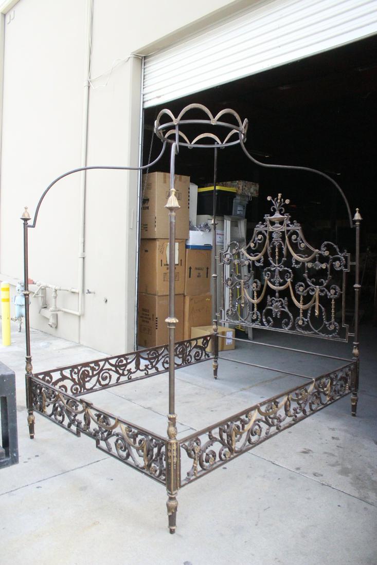 A beautiful queen size cast iron bed frame (1 of 11)