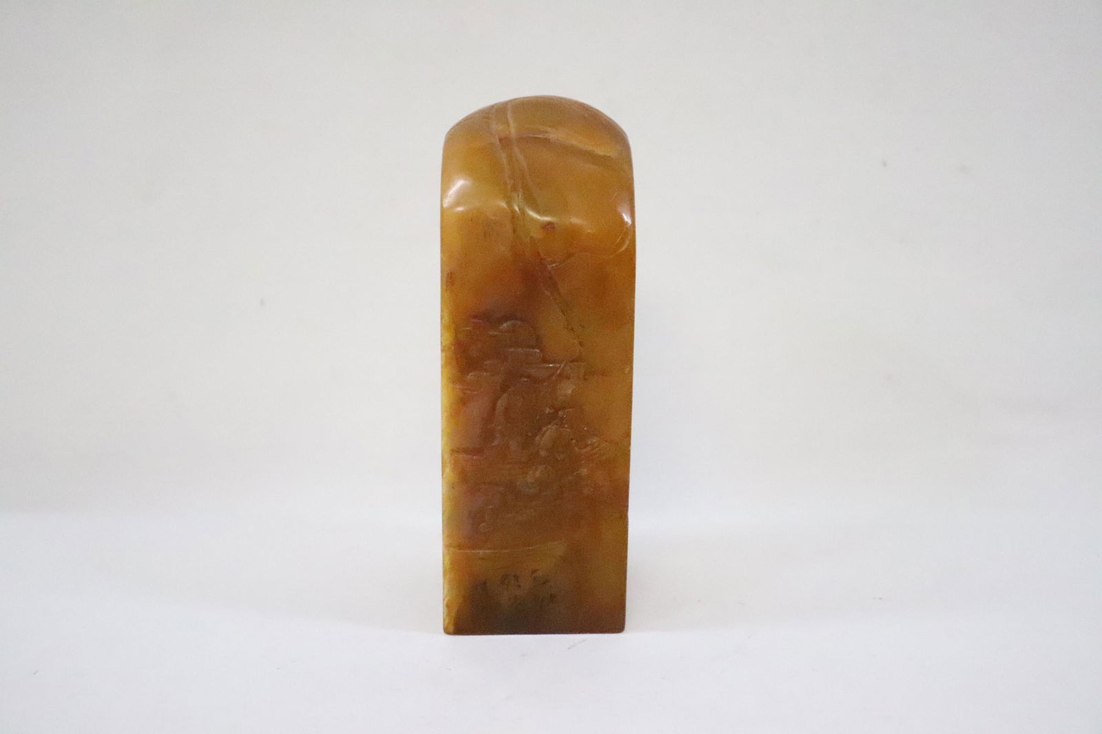 A finely carved Chinese shoushan stone seal (1 of 10)