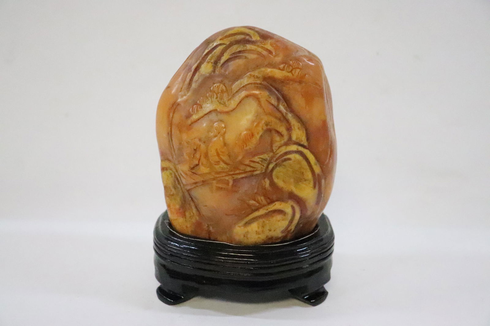 Finely carved Chinese shoushan stone boulder (1 of 10)