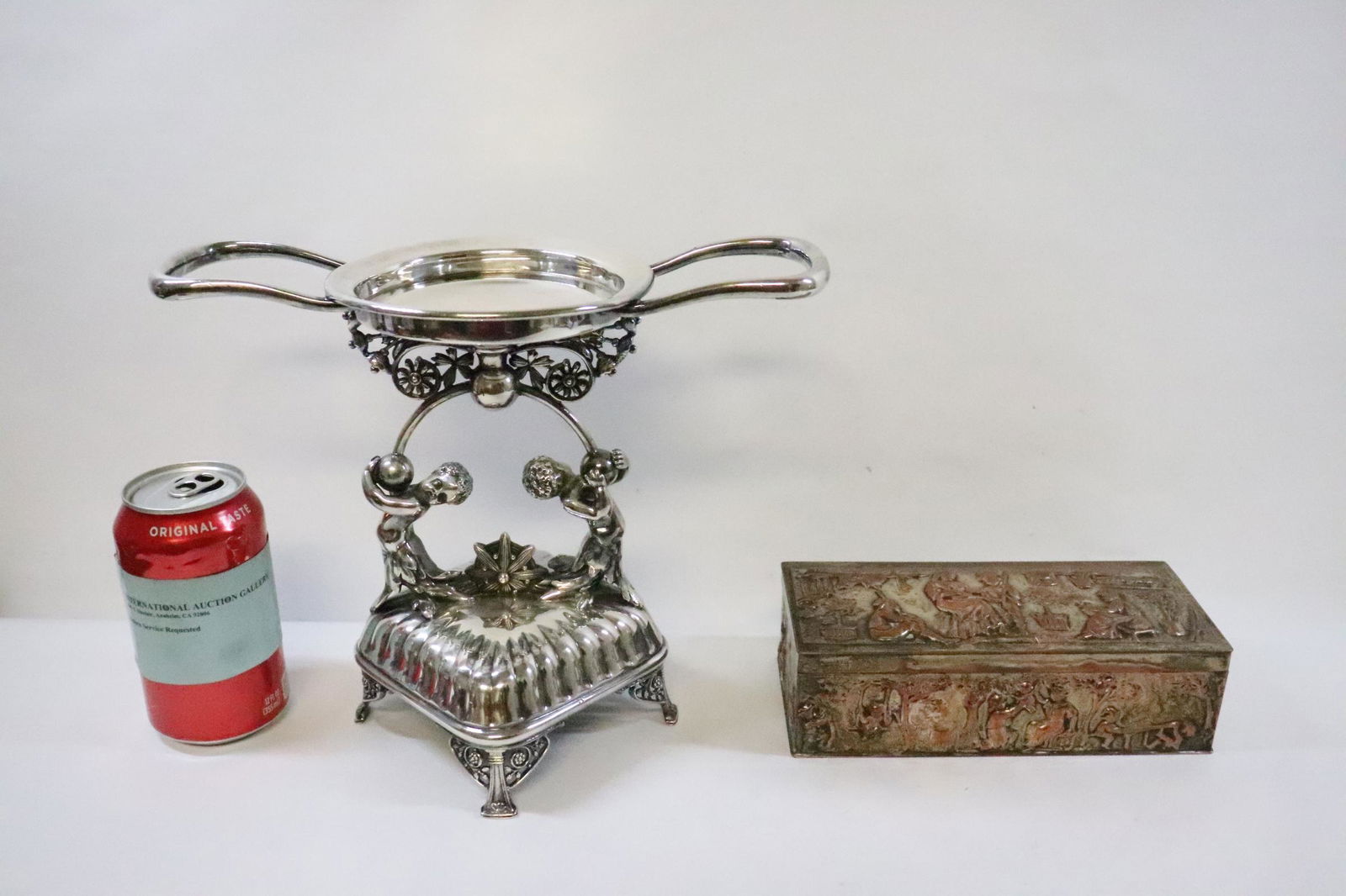 Copper cigar box, and a s/p serving centerpiece (1 of 11)