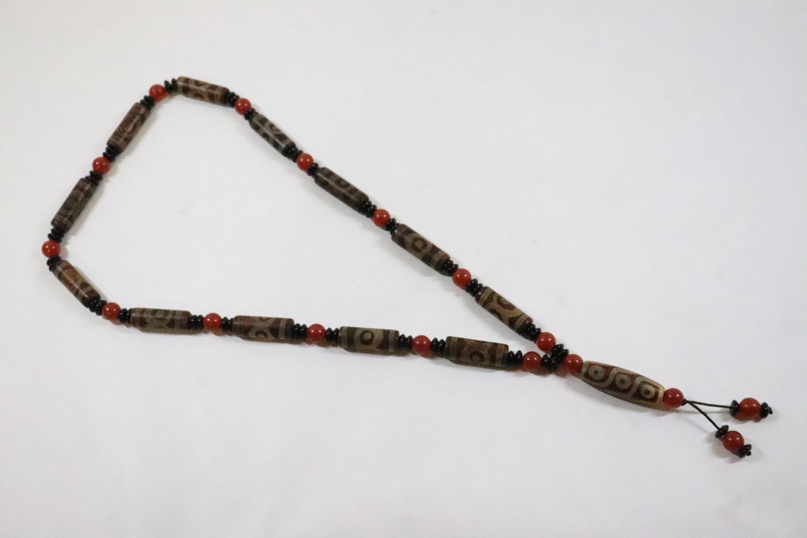 Necklace with dzi bead like beads (1 of 9)