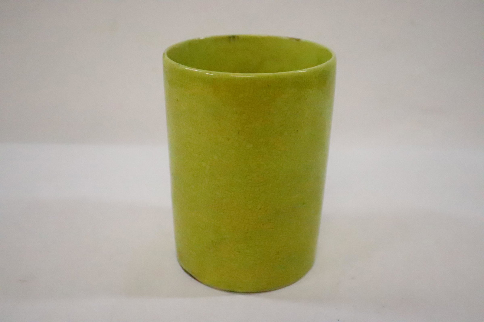 Chinese light green glazed porcelain brush holder (1 of 7)